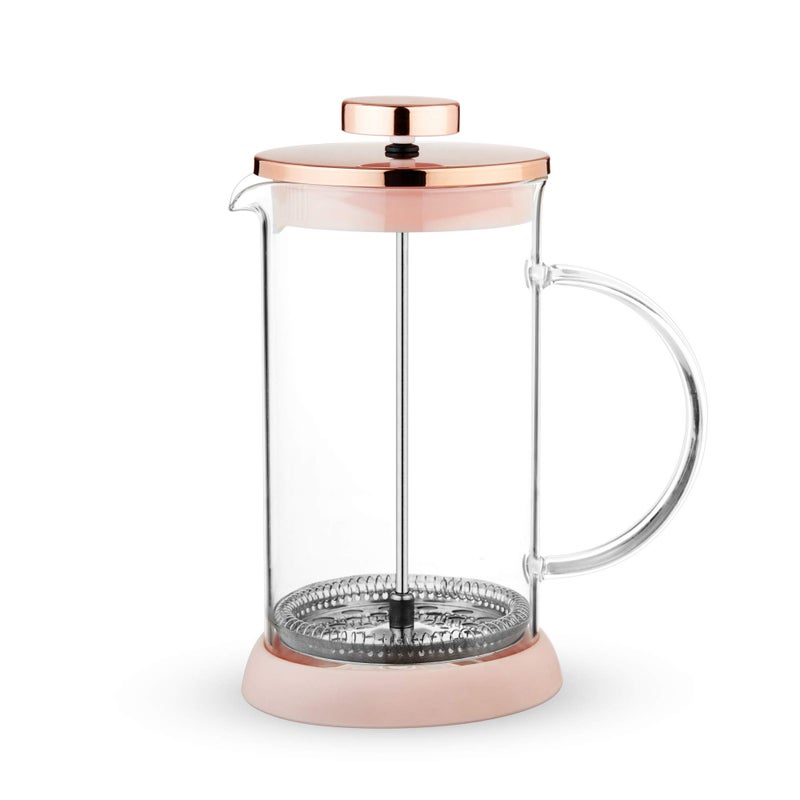 Pinky Up Riley Mini Glass Tea Press Pot, Coffee Maker, French Press for Loose Leaf Tea and Coffee, Hot or Iced Beverage Brewer, 12 oz, Pink - Image 5